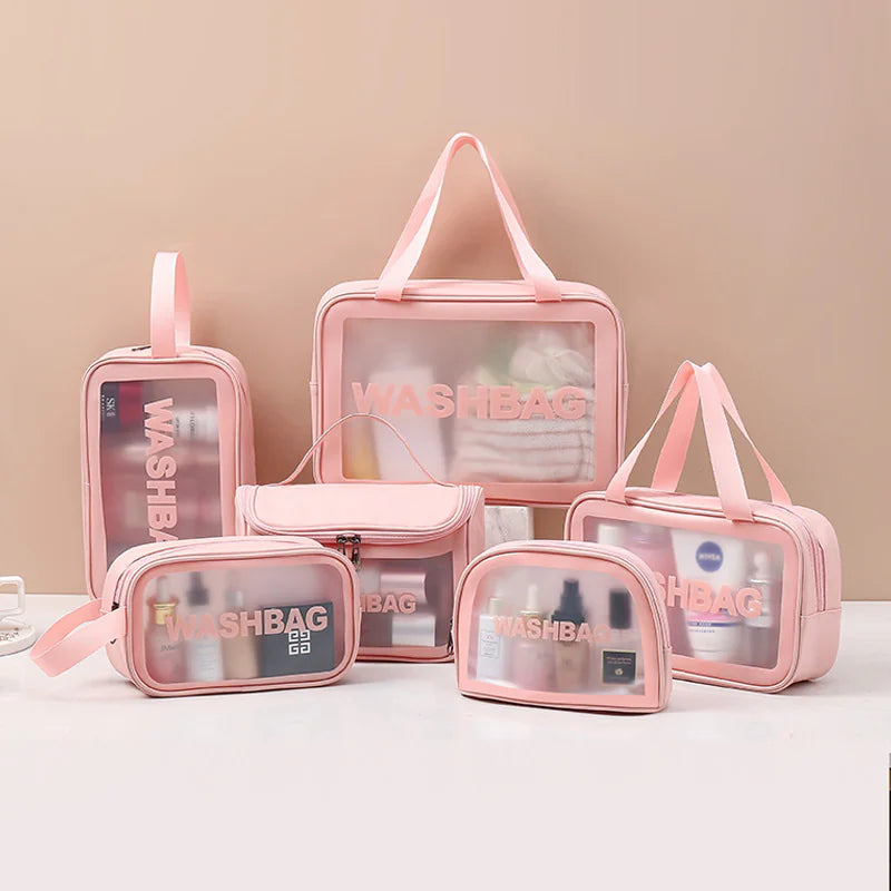 Juego de Bolsas Transparentes para Maquillaje y Aseo