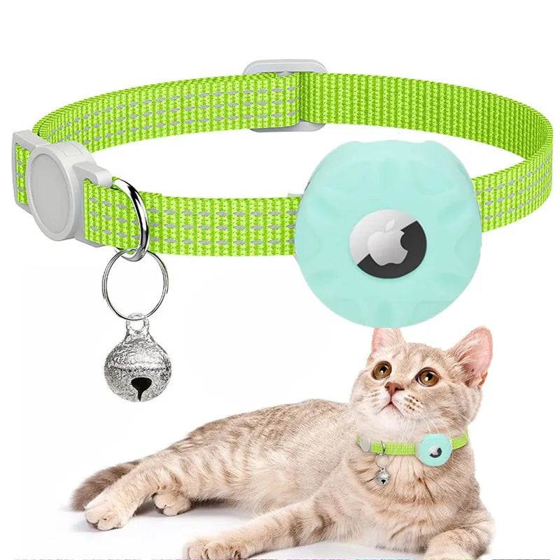 Collar de Gato con Estuche de Silicona y Rastreador