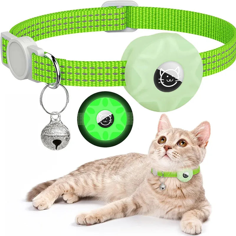 Collar de Gato con Estuche de Silicona y Rastreador