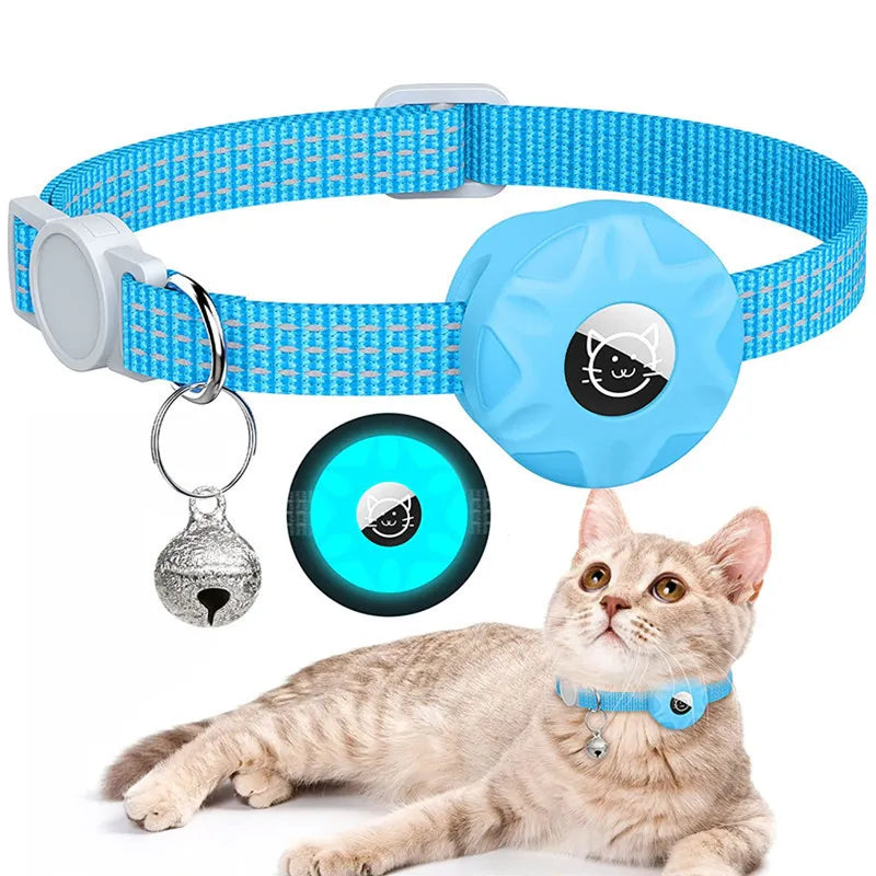 Collar de Gato con Estuche de Silicona y Rastreador