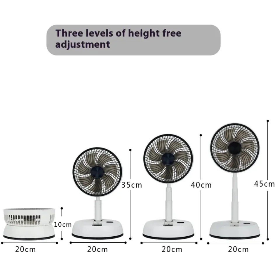 Ventilador Silencioso Plegable con Control Remoto USB