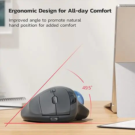 Ratón Ergonómico con Trackball Inalámbrico